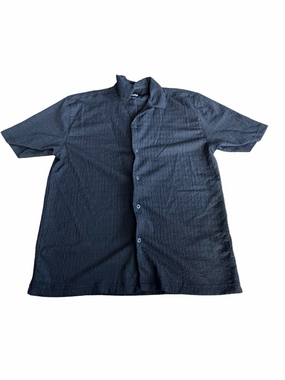 Malibu Men's Black Short-Sleeve Button-Up Shirt